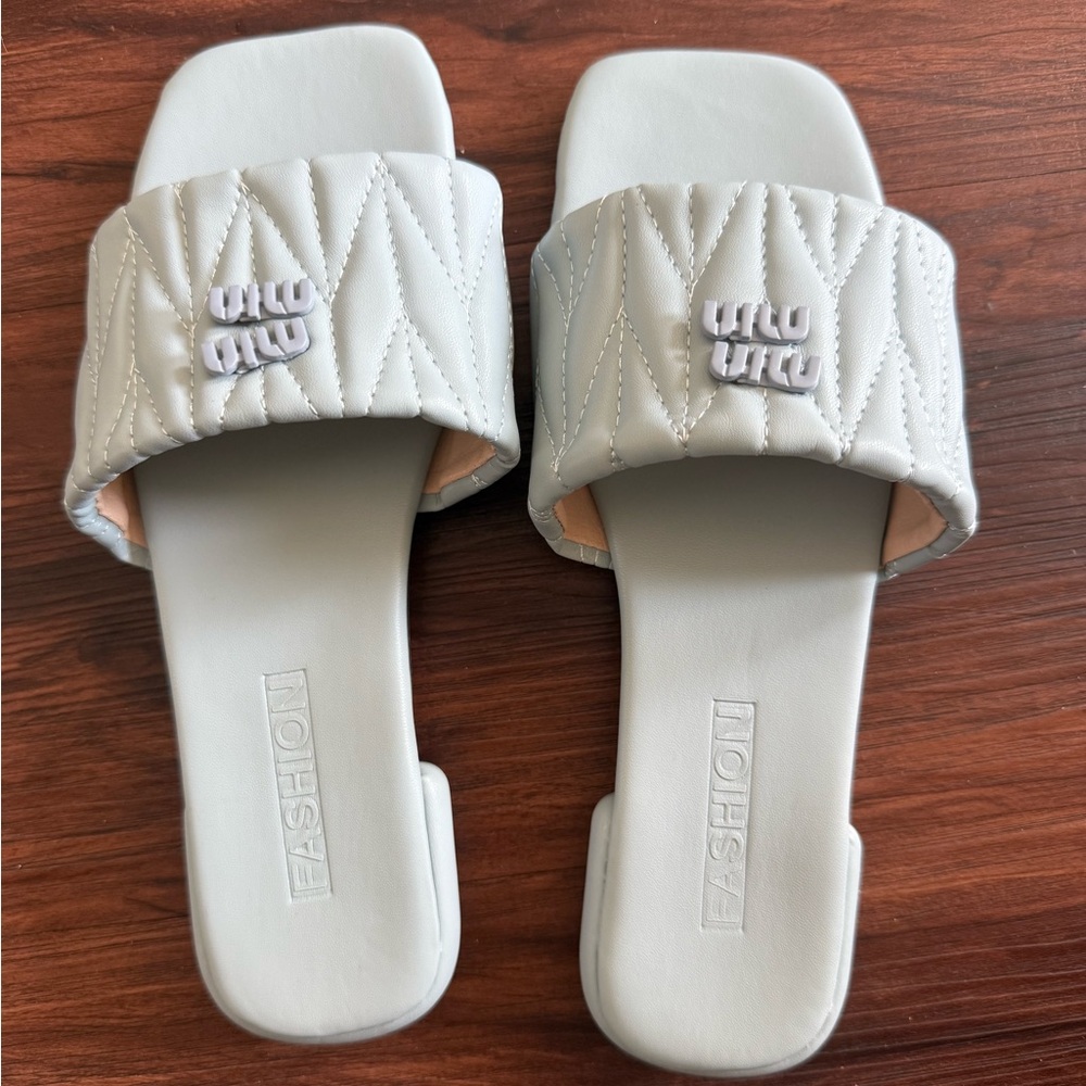 Women's Slide Sandals - Light Blue